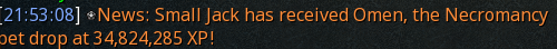 SmallJackRS's tweet photo. Omen, the Necromancy pet drop! https://t.co/0EHFs42iFq
