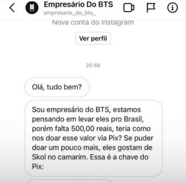 oigatuna's tweet photo. não sei o que é melhor: a skol ou o nome de usuário da conta ser "Empresário Do BTS" https://t.co/B0yBf0Lson