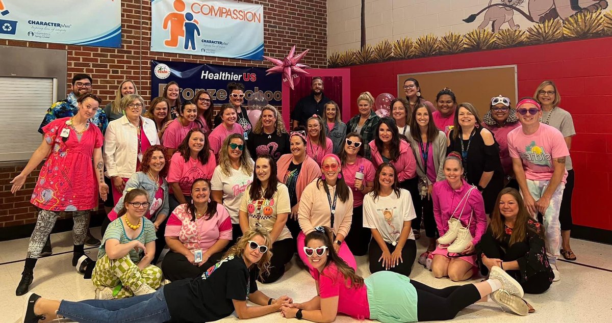 MrLeviSmith's tweet photo. @lufflions had a @Barbie theme welcome back celebration. We are so excited for another school year to start! #isdstrong https://t.co/v4eaAIR8s2
