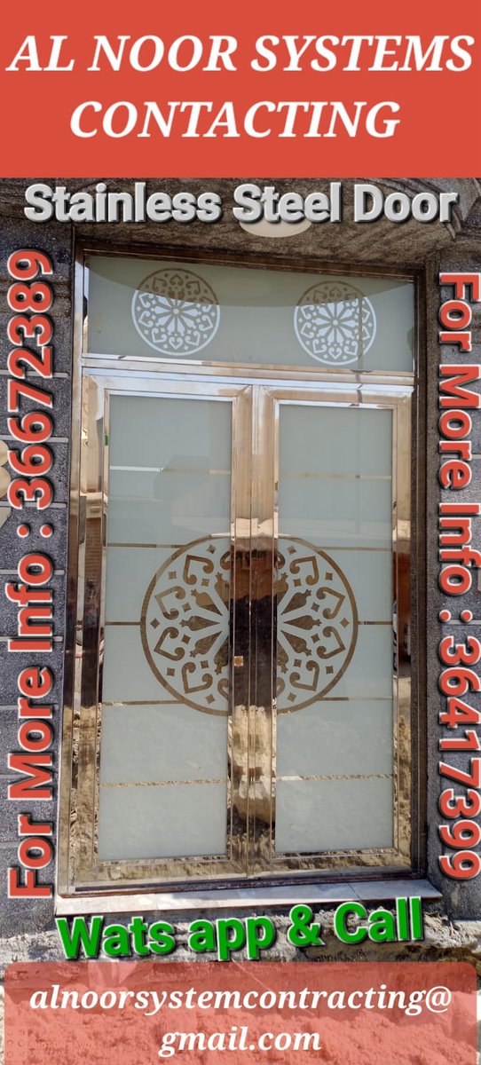 AlnoorSystem's tweet image. #Stainlesssteeldoor #stainlesssteelhandrail #stainlesssteelkitchen