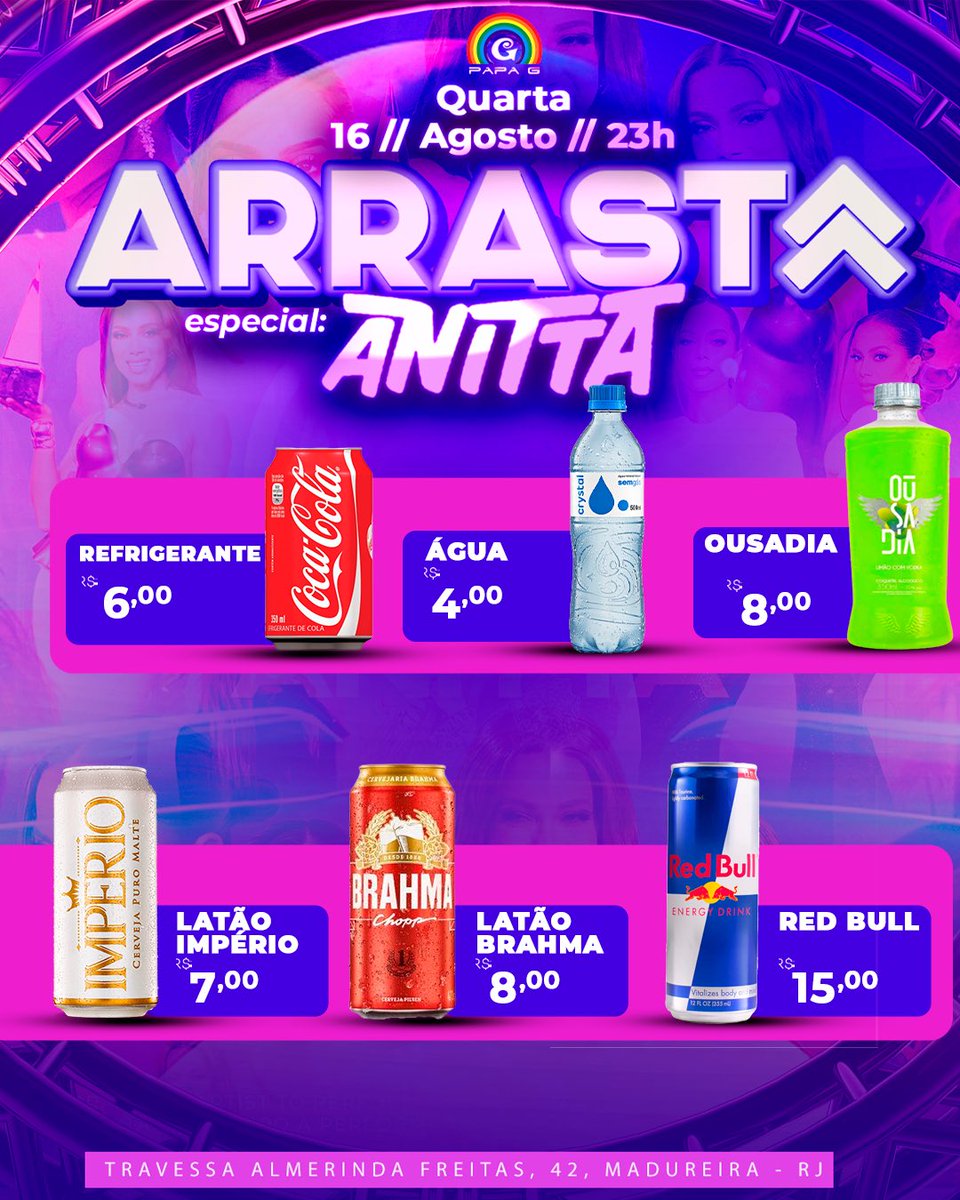 festaarrasta's tweet photo. Na Arrasta além da Chapelaria com Balas, Pirulitos e Cigarros temos combos de baldes de cerveja e combos de vodka e energético partir de R$30, e de novidade Balde com 6 unidades de GostoGin Cítrus por R$30, então espalha que a entrada é grátis até 00h vem arrastar com a gente. https://t.co/yqDzMmXy4F