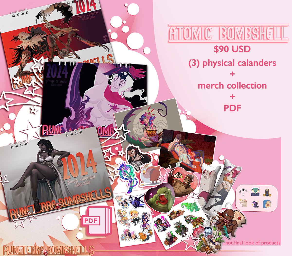 LoLBombshells's tweet photo. ✨💋PREORDERS ARE LIVE !!💋✨

Order your sexy sexy Bombshells Calendars and accessories here:
https://t.co/zvyh2zAtwP

Preorders running from now until September 15th💕
#LeagueOfLegends https://t.co/b5kE76TsFU
