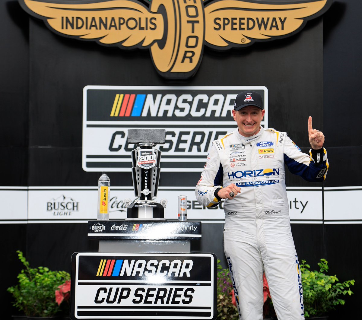 On Sunday, Michael (@Mc_Driver) McDowell of the @SafetyKleen serviced @Team_FRM took home the @IMS road course win with Performance Plus oil under his hood. Congrats, all!