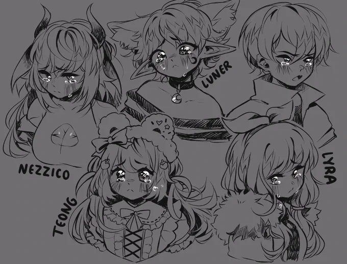 Sad sketches I did yesterday! 

Currently at 43/125 for my comms RAHHH 
