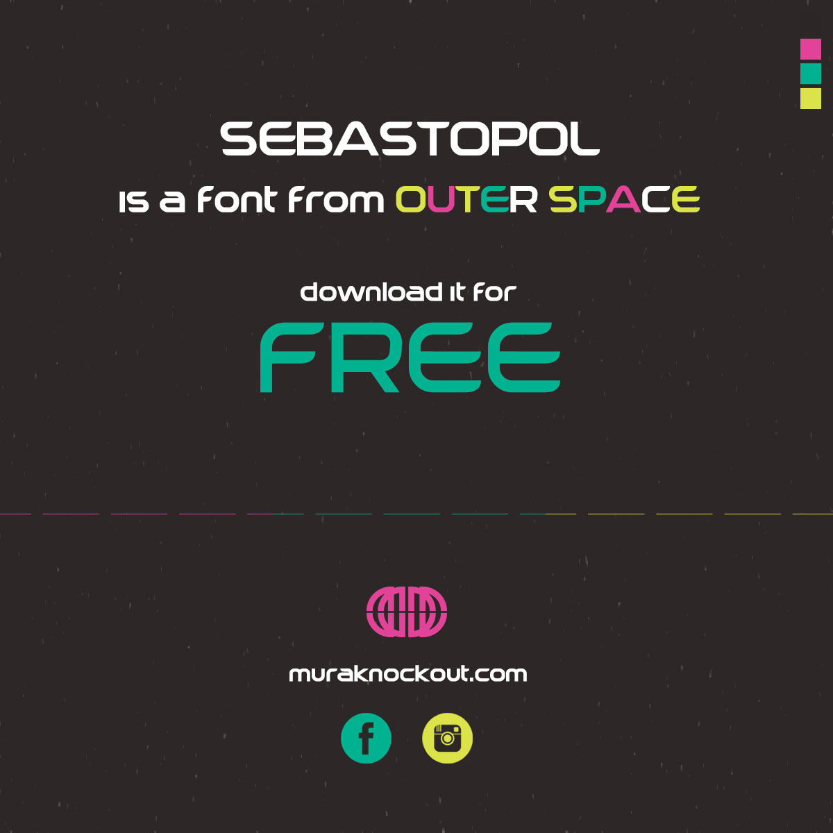mgmuranaka's tweet photo. Sebastopol - FREE space inspired font! Great for logos, posters - any design you're ready to blast out of this world. Download free from my website https://t.co/oM4U21LMJg

#fonts #freefonts https://t.co/IMZmgNU8c9