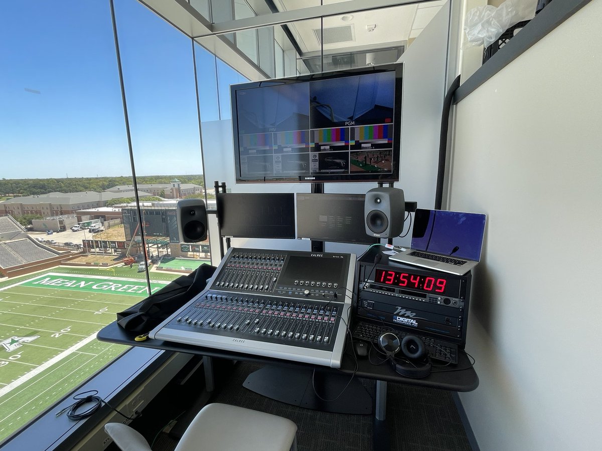 Our control room project is finally finished and ready to do the first game this Sunday when <a href="/MeanGreenSoccer/">UNT Soccer</a> takes on Northwestern State.