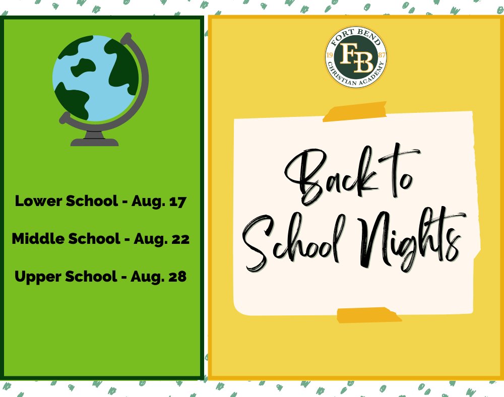 Save the dates for this years Back to School Nights! These open houses, provide an opportunity for parents to visit their students classroom(s), learn more about the class curriculum, expectations and more from their students teacher(s). We can't wait to see you!