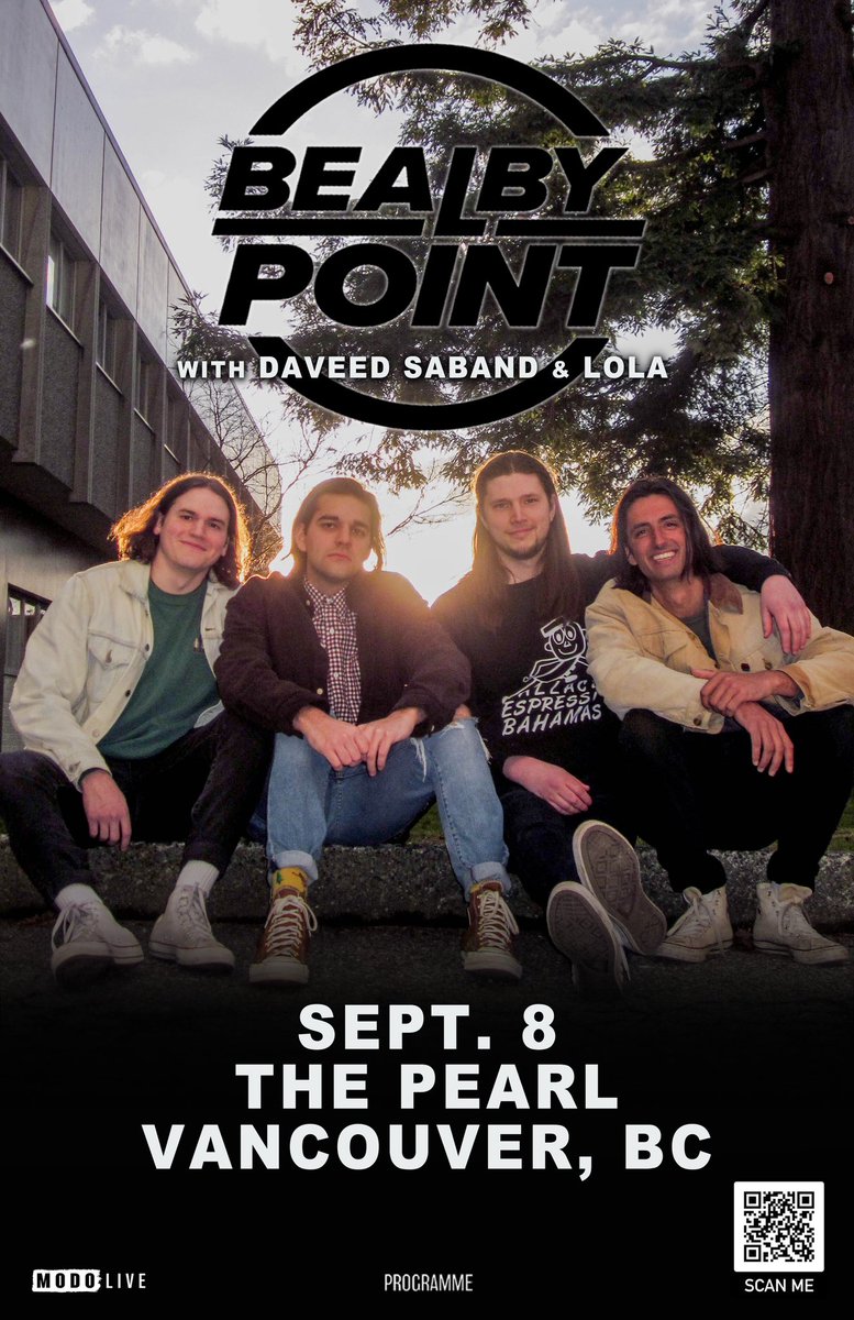 SHOW ANNOUNCEMENT!! On September 8th we’re playing @ThePearlVancity with our friends Daveed Saband and Lola!! Stoked for this one! 🎫 in bio, see you there ✌️