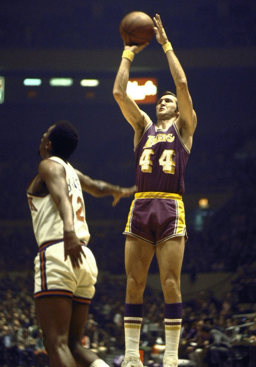 ShootHoopsPod's tweet photo. @shaneysn Jerry West is *probably* a Top 5 PG of All Time

- listed as a PG for 10 of 14 years in the NBA
- averaged 8.9apg from 1969-1973
- averaged 6.7apg for his career
- 27ppg for his career
- 14x All Star 
- 5x All Defense
- Led LA to Finals 9x
- Averaged 38p/7a/5r in 1969 Finals https://t.co/bniBVBcrMZ