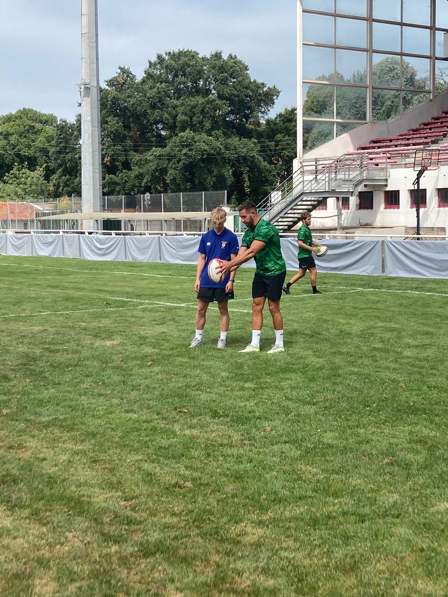 HSofG's tweet photo. Senior rugby tour. Lots going on in France. Thanks to Biarritz Olympique and Rhys Webb for making the experience so special. #lovetouring #cantwaitforthestartoftheseason https://t.co/Tixkoc9BCE