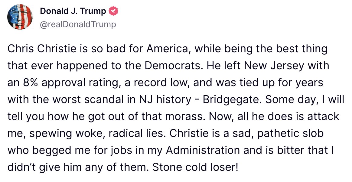 Chris Christie tweet media