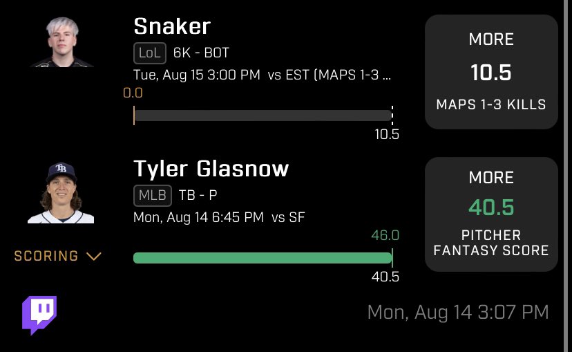 JbeastDFS's tweet photo. My taco pair for tonight, Hendricks has pushed or gone over in 6/7 games at home, pushed against them in a recent matchup, I think he can sneak one more tonight.

Sitting pretty for this EST series either way in the Dubclub 😎

#GamblingTwitter #prizepicklocks https://t.co/EsZGzRqqm4