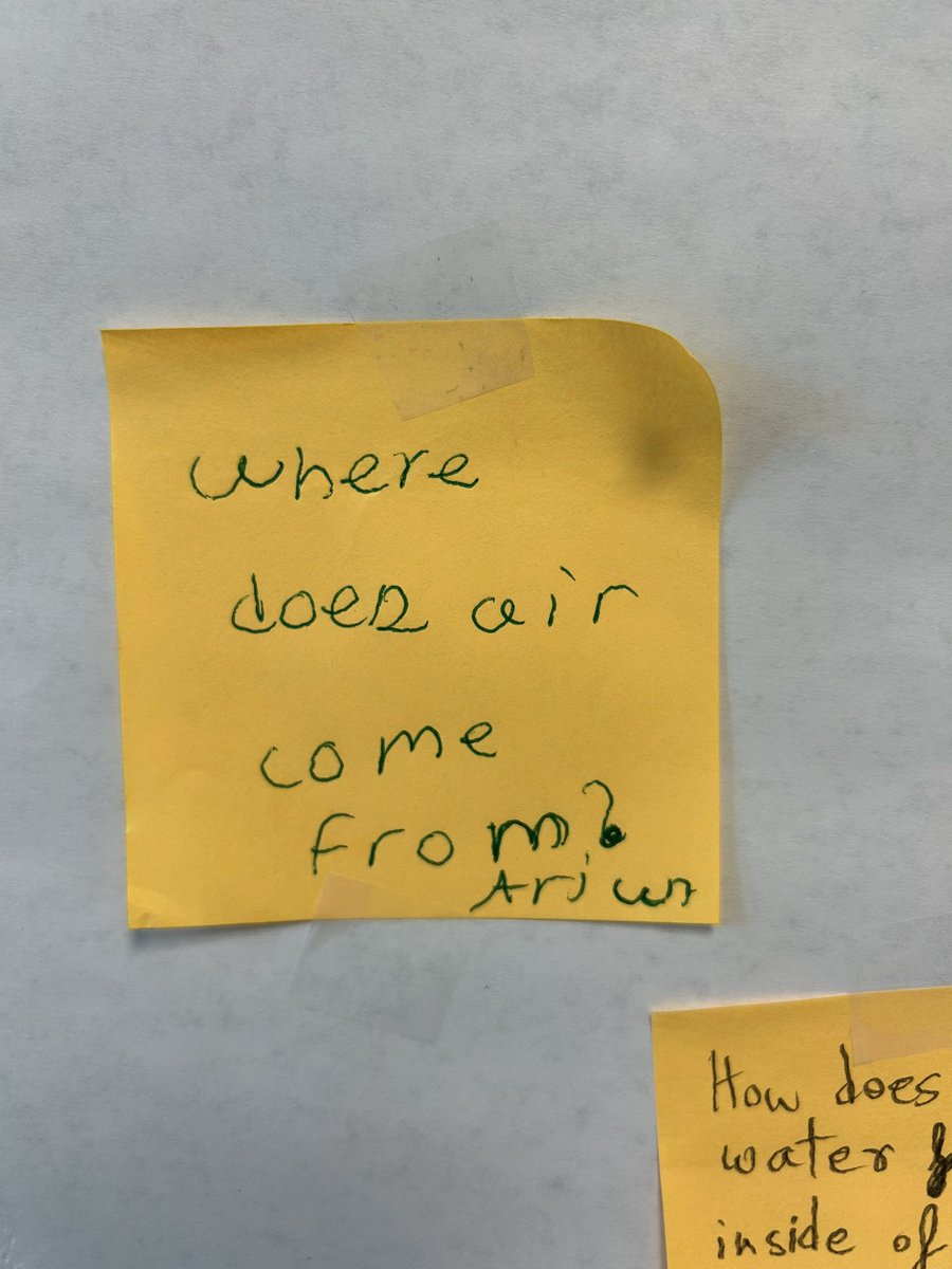 HarrisHES's tweet photo. @HicksElementary 5th graders added WONDERful questions today on their WONDER Wall. Here’s a peek at what goes on in the minds of our fifth graders while exploring changes in states of matter… @LISDScience https://t.co/L9BqVYj42C