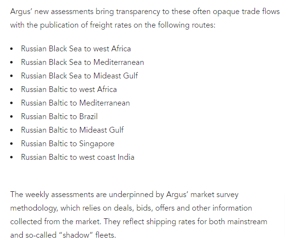 ed_fin's tweet photo. This is pretty cool: Argus will be establishing freight assessments for RU clean exports... https://t.co/8aYAOwT5mR