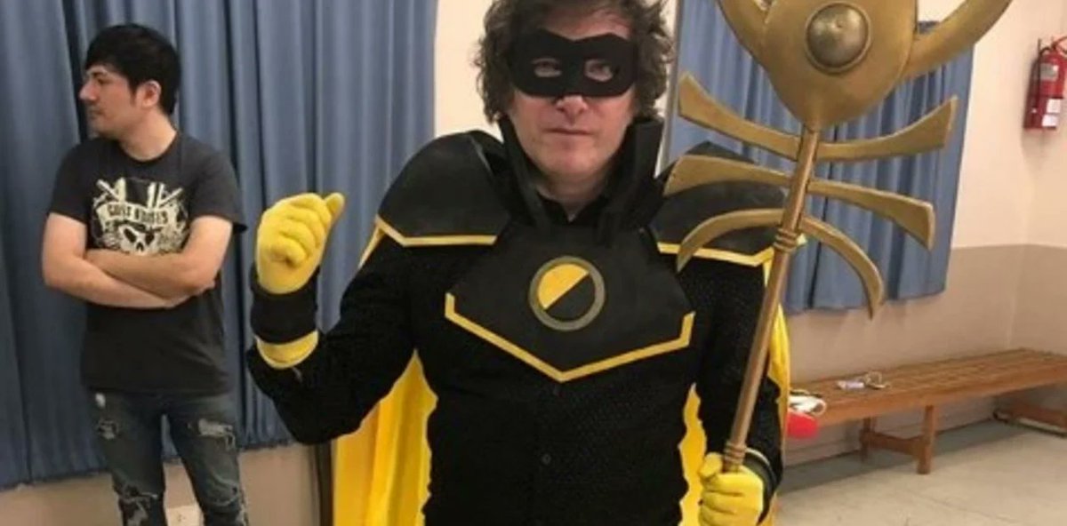 memoryiswisdom's tweet photo. Actual photos of Argentina's leading presidential candidate, Anarcho-Capitalist crypto bro Javier Milei. 

This is what 25 years of IMF Shock Doctrine lobotomy therapy leads to. https://t.co/p41iq1kjFf