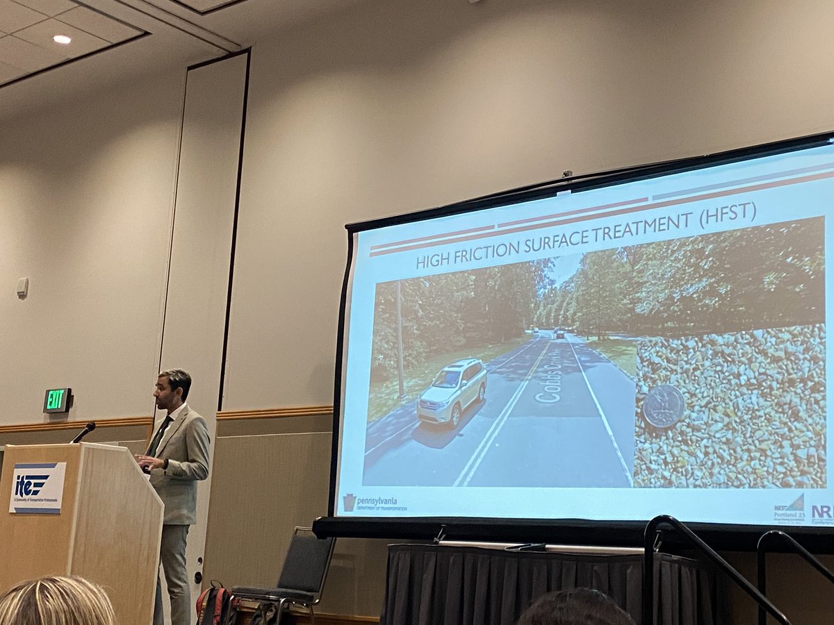 NKlineMcM's tweet photo. Effective speed management treatments on Cobbs Creek Parkway from PennDOT and the City of Philadelphia. #iteportland2023 https://t.co/Nj9v7skTFJ