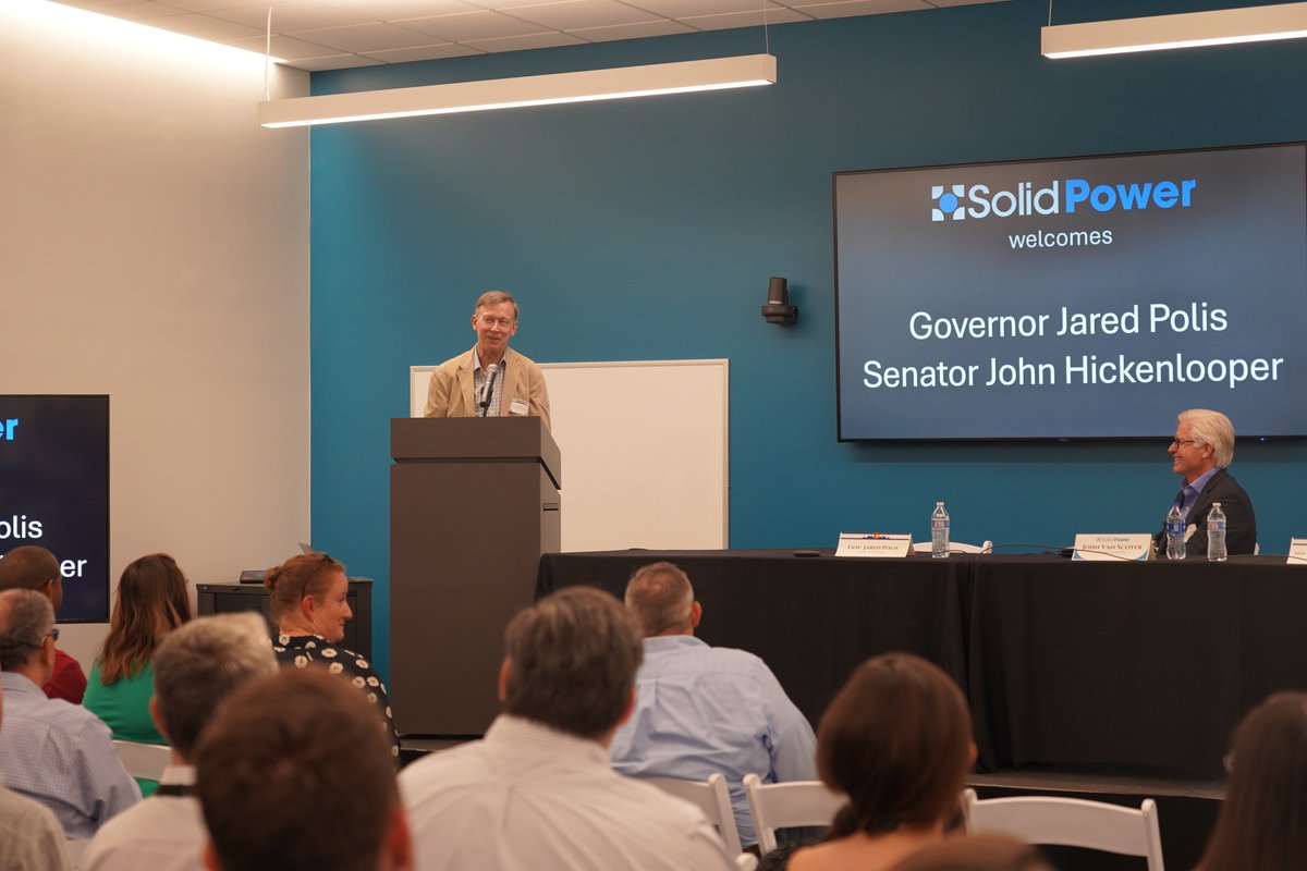 Solid Power is pushing the boundaries of electric batteries &amp; we were thrilled to join them for the groundbreaking of their new facility in Thornton.

CO is on the front lines of the climate crisis, and now we'll be on the front lines of the solution 👉 coloradonewsline.com/briefs/hickenl…