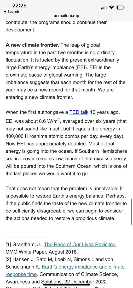 MrMatthewTodd's tweet photo. Should be headline news. Won’t be, of course.  The most iconic climate scientist of modern times  - Dr James Hansen - says things are far worse than the mainstream science suggests - but that we can still solve the problem - but only if the public demands it 🚨👇@bbcnews @Reuters https://t.co/ZZLza9K6Zo