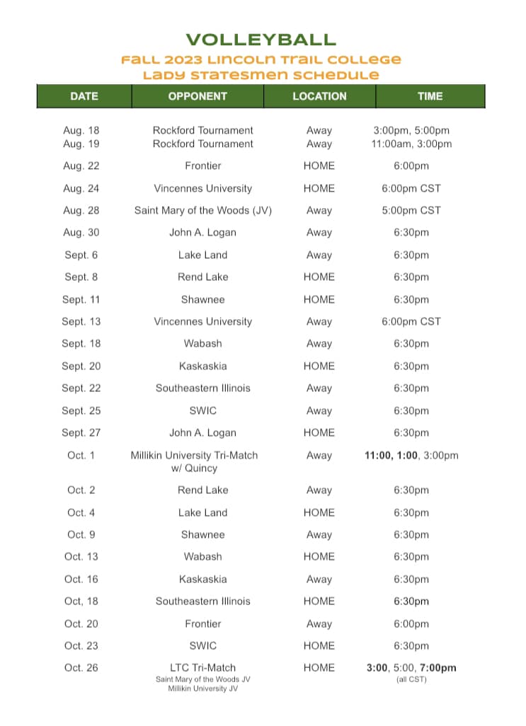 Opening tournament is THIS WEEKEND. The ladies are in play on Friday and Saturday in Rockford, IL.

Catch them in action at home on Aug. 22nd in their home opener against FCC.