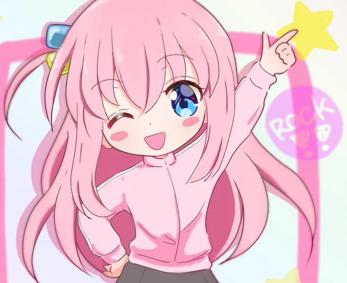 おはようございます～(=゜ω゜)ノウニャンコちょっとエロ(チラリズム)な忍ちゃん線画終わったぁ～夜までに塗り終わるぞぉ～(ノシ'ω')ノシッポバンバン!#ぼっち・ざ・ろっく  #後藤ひとり 
