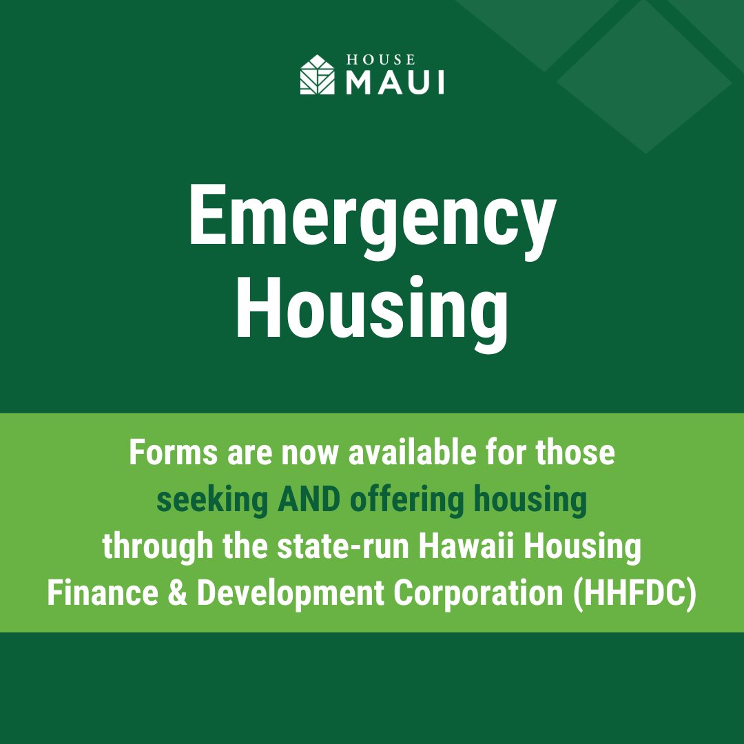 The HHFDC launched forms for residents seeking and offering housing during this crisis. Representatives will connect available units to Maui’s wildfire-affected families and individuals.