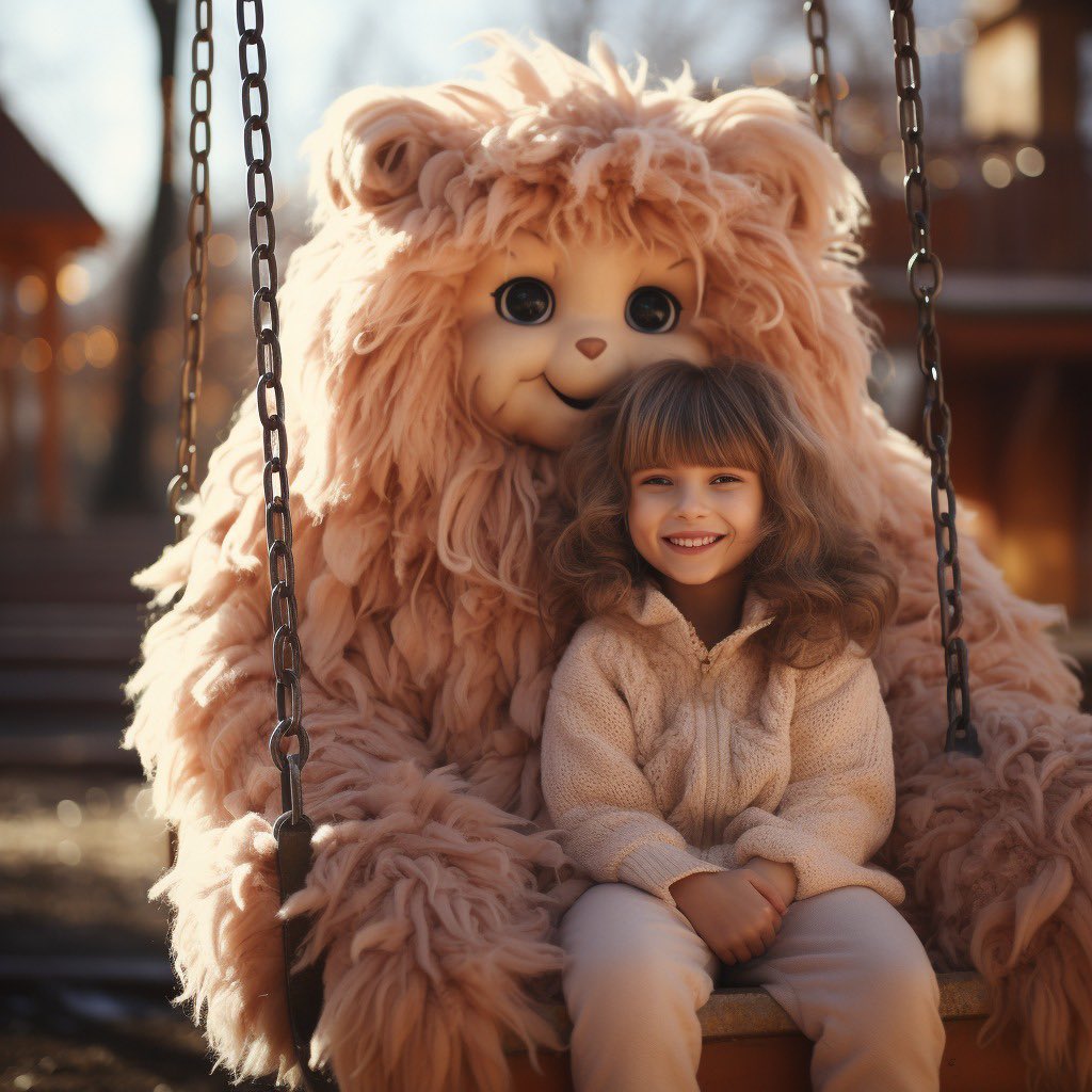 ministudiofilms's tweet photo. 🧸💫 Swinging into imaginary adventures with my cuddly monster buddy – we're a fur-midable duo! ❤️
#ministudioai #midjourney #midjourneyai #digitalart #aiartcommunity #cutepuppies #illustration #disney #creaturedesign #aimonste #monsterart #ai #aiart #aireels #aiartcommunity https://t.co/WcTlwqH1y2