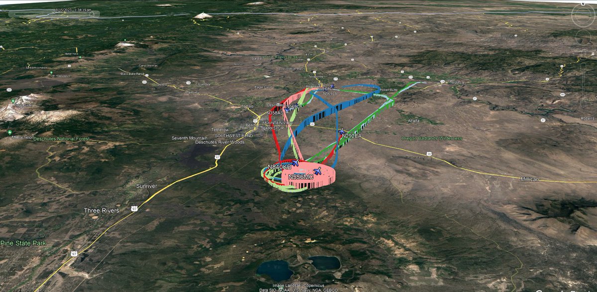 fire_feeds's tweet photo. New wildfire: The 5+ acres #0670NEFuzztailFire in #DeschutesCounty #OR with Evacuation Orders
Active air attack in progress. Per Central Oregon Fire: Firefighters are responding to the #FuzztailFire approx. 5 miles S of Bend estimated at 7 acres. 2 large airtankers, 2 single-engine airtankers, 2 dozers, 2 20-person crews, 4 engines, 1 water tender & overhead are responding. Evacuations underway for Swamp Wells Horse Camp
Recommend following https://t.co/1LzvFT4e14 for updates.
🚨Evacuation Orders🚨
Evacuations underway for Swamp Wells Horse Camp.
https://t.co/SGuArKMSrJ
Deschutes and Crook County Fire / EMS
https://t.co/OzCeqQoxdY
#TenaxAerospace
#Lead33 #N556MC Air Tactical Aircraft
#OrionAerial
#N840KB Air Tactical Aircraft
#AeroFlite
#TNKR168 #N416AC Type II Airtanker (LAT)
#CorsairTwo
#TNKR102 #N292EA Type II Airtanker (LAT)
#AeroSpray
#T829 #N358AS SEAT
#DavidMcCarty
#T804 #N569LA SEAT
🇺🇸🔥