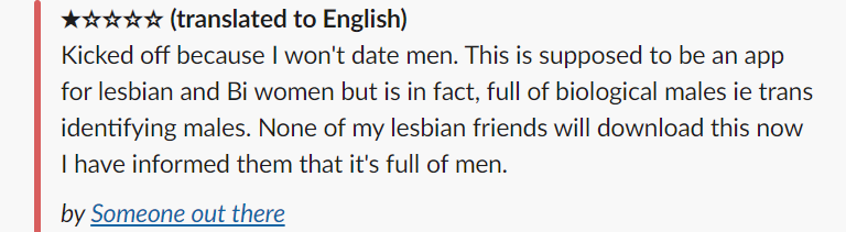 HerSocialApp's tweet photo. Which of you TERFs is whining about being banned again? https://t.co/aA7bmtRHfw