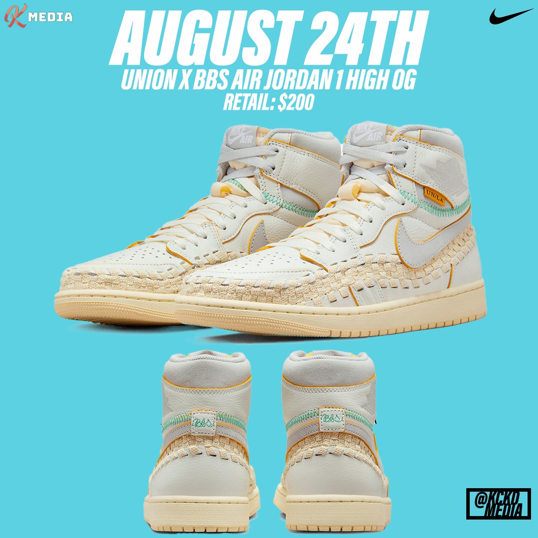 THE @unionlosangeles x BBS AIR JORDAN 1 HIGH OG WILL BE RELEASING ON AUGUST 24TH AT A RETAIL PRICE OF $200! EXPECT A RELEASE VIA SNKRS AND @unionlosangeles WEBSITE🔥

FOLLOW @kckd_media FOR THE LATEST LEAKS AND INFO! STAY UP TO DATE AND NEVER MISS A DROP!👨‍🍳
#BBNaija #bcafc