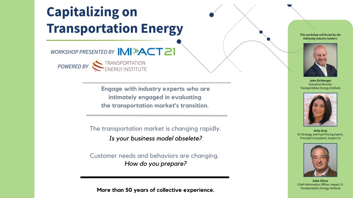 Exclusive 1-on-1 discussions with alternative fuels expert, Anila Siraj and <a href="/tei_institute/">Transportation Energy Institute</a> <a href="/eichbergerjohn/">John Eichberger</a>

Request application bit.ly/45aNFyl

#ev #fuel #energy #retailfuels #experts  #alternativefuel #thoughtleaders  #convenience #cstore #transportationenergy