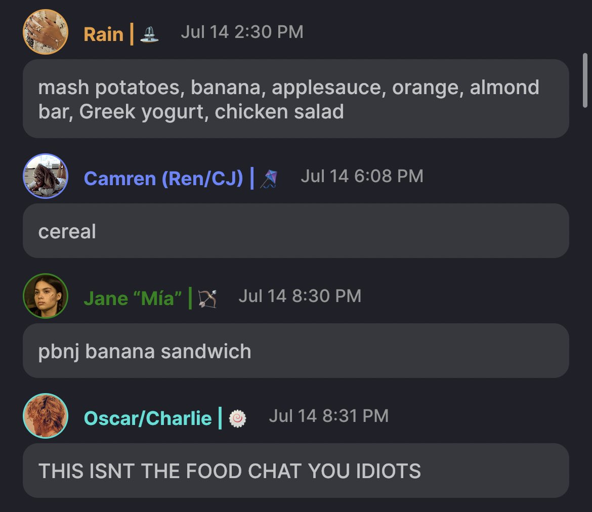 borderlinebreak's tweet image. Remembering how it felt watching these idiots write down what they ate so the body gets its calorie intake and they all do it in the venting chat 🙄/lh