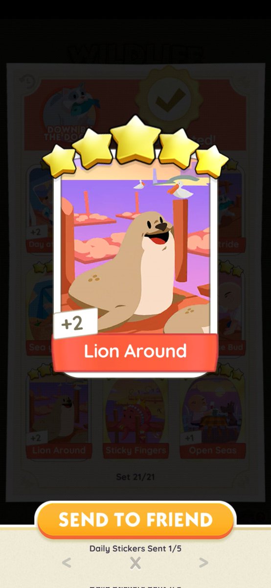 dreamyteia's tweet photo. anyone wants to trade my lion around? 
any one 5s would do (i don't accept hang in there as for now) , 1:1 trade. dm me if interested! i do not send first so check my bio for my proofs of trades! 💗

#MonopolyGo #MonopolyGoTrade @MGoTrading
monopoly go https://t.co/18VYb3zWwT