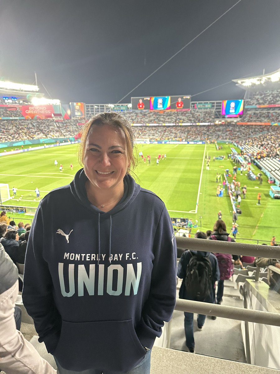 Storm_benedetti's tweet photo. Love getting to see our gear all the way down under at the #FIFAWomensWorldCup! I love working with Dr. Chase and am so jealous of her vacation. @MontereyBayFC #womeninmedicine https://t.co/uSA5mxZhQD