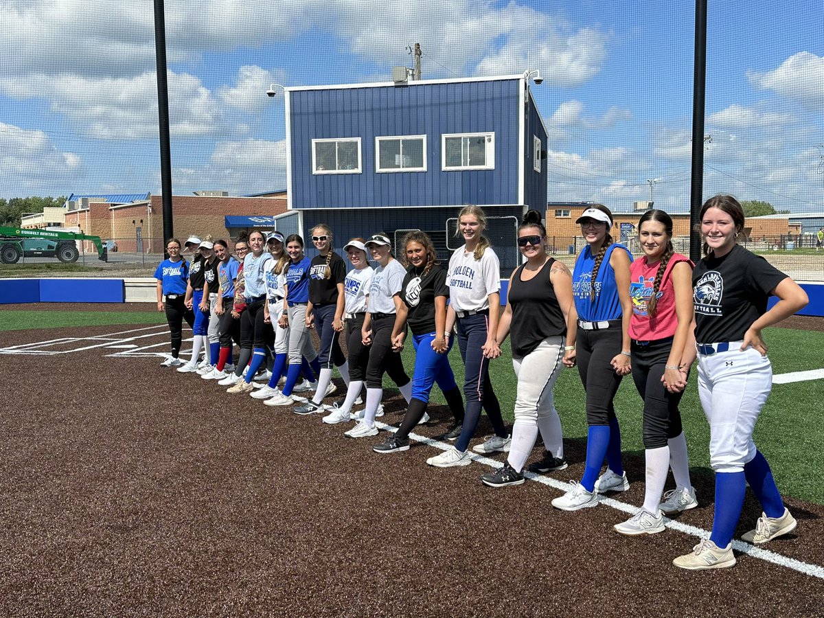 The first steps! The Eagles stepped on their new field for the first time today!  These girls are excited and pumped for their new home!
