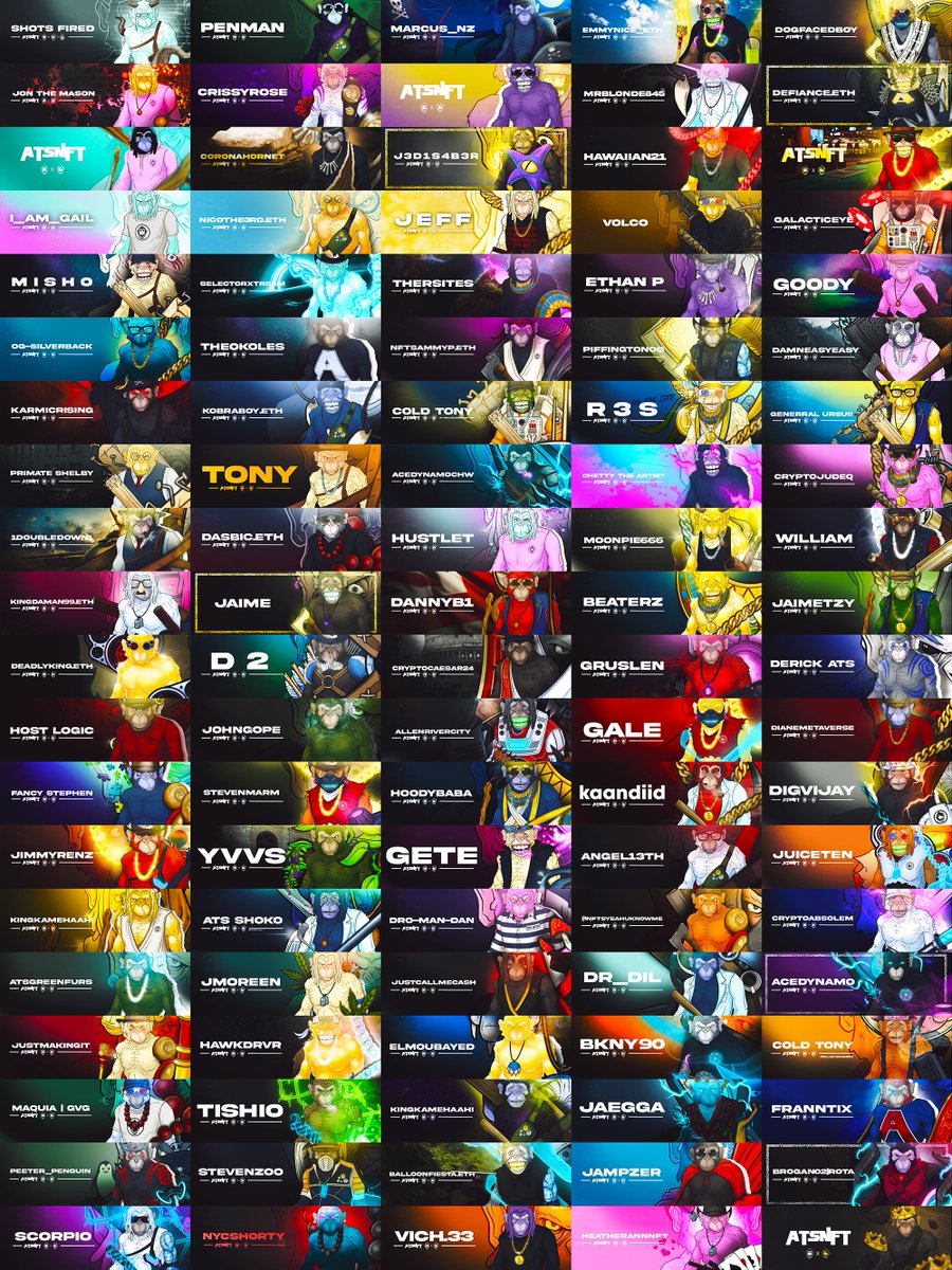 branding yourself in web3 is important

over at <a href="/ATSNFT/">Apes Together Strong NFT</a>, we help you do it

i've personally paid for all of these

show your support, ill show you mine