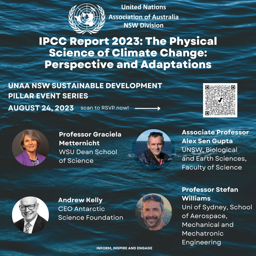 Reminder to register for the upcoming UNAA Sustainability Development Pillar Event. The event will take place on the 24th of August at the UWS Campus in Parramatta. We can't wait for you to see who we have speaking.
Register below or scan the QR code:
buff.ly/3KIixhr
