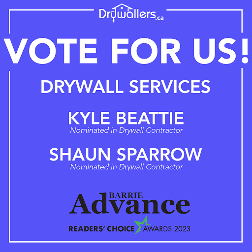 drywallersca's tweet photo. Thanks for your support! 

We are excited to have made it to the finals in the Barrie Advance Readers Choice Awards 2023.

Just Google "Barrie Advance Readers' Choice" then search https://t.co/5CaEPQkxij to vote for us. https://t.co/trsisgrzzd