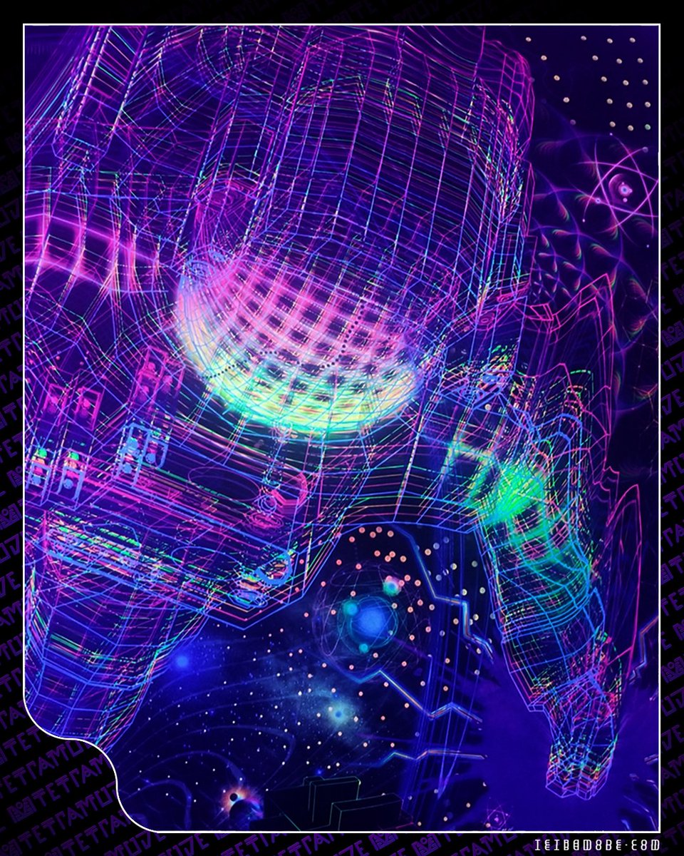 Detail of my Psychonaut design under UV Light!  #uvdecor #psytrance #psyart