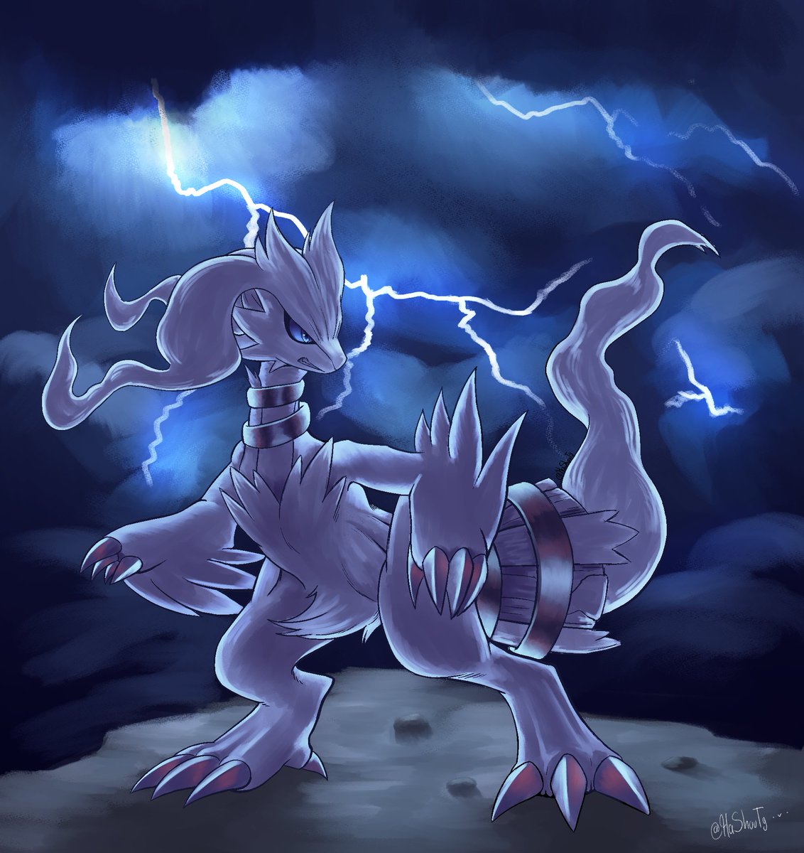 ✨kody!!✨ on X: kyurem evolves into reshiram or zekrom via the use of a  fire stone or a thunder stone, respectably #Pokemon   / X