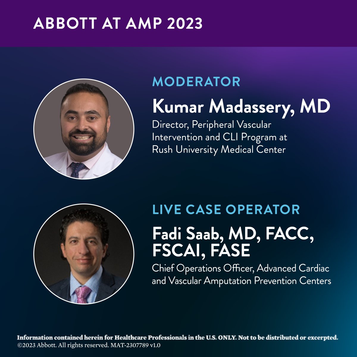 AbbottCardio's tweet photo. Discover the Supera #Stent difference at #AMPCLI2023.
Register to join an SFA/popliteal live case symposium with insights from Drs. @kmadass, @FadiSaab17, @dandu_n & @CraigMWalkerMD: https://t.co/wKMUPvFK7q
Safety Info:
https://t.co/u425TGLElL
