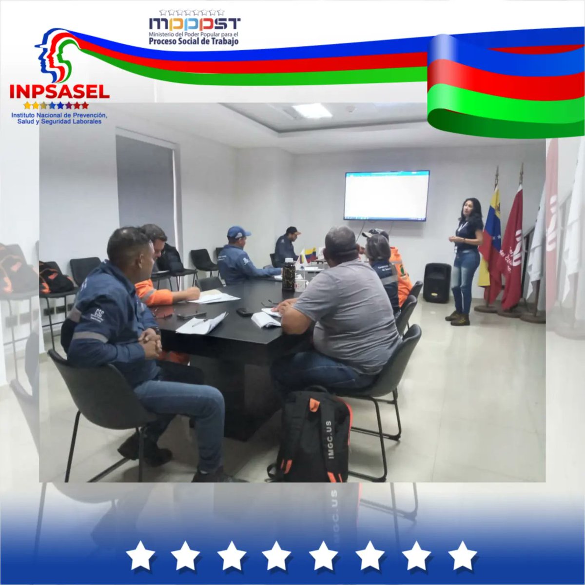 InpsaselMDEA's tweet photo. Plan Nacional de Formación dirigido a Delegados (as) de Prevención de  la Empresa Cemento Cerro Azul, Rosinca C.A,  y  S.S  &amp; P. Cumpliendo con el Plan de Atención Diligente de la Clase Obrera Trabajadora.
@NicolasMaduro 
@torrealbaf 
@rusbelrondon 
@Inpsasel_vzla 
@MinTrabajoVE https://t.co/DeA9M2SLxB