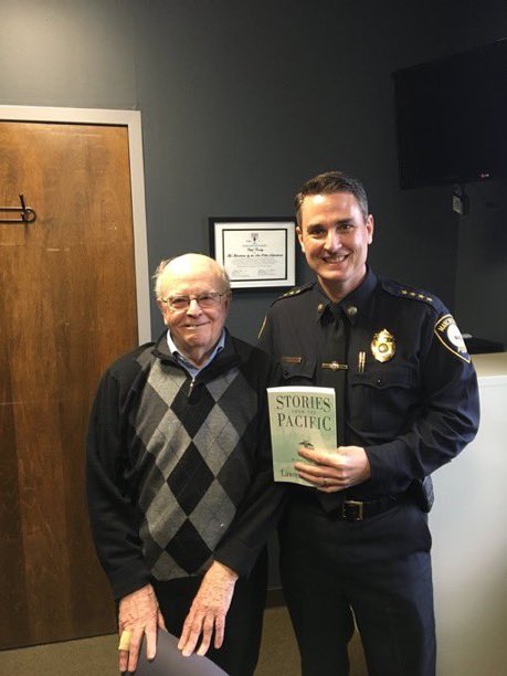 ChiefEdConley's tweet image. Lost a great human and American hero  Sunday. Honored to have spent time with Larry Kirby during my time as @ManchesterMAPD  chief. Name a WWII Pacific battle, chances are young Marine Kirby was there. Read his book Stories from the Pacific. Life well lived.   @Joey_C @GDTnews