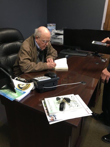 ChiefEdConley's tweet image. Lost a great human and American hero  Sunday. Honored to have spent time with Larry Kirby during my time as @ManchesterMAPD  chief. Name a WWII Pacific battle, chances are young Marine Kirby was there. Read his book Stories from the Pacific. Life well lived.   @Joey_C @GDTnews