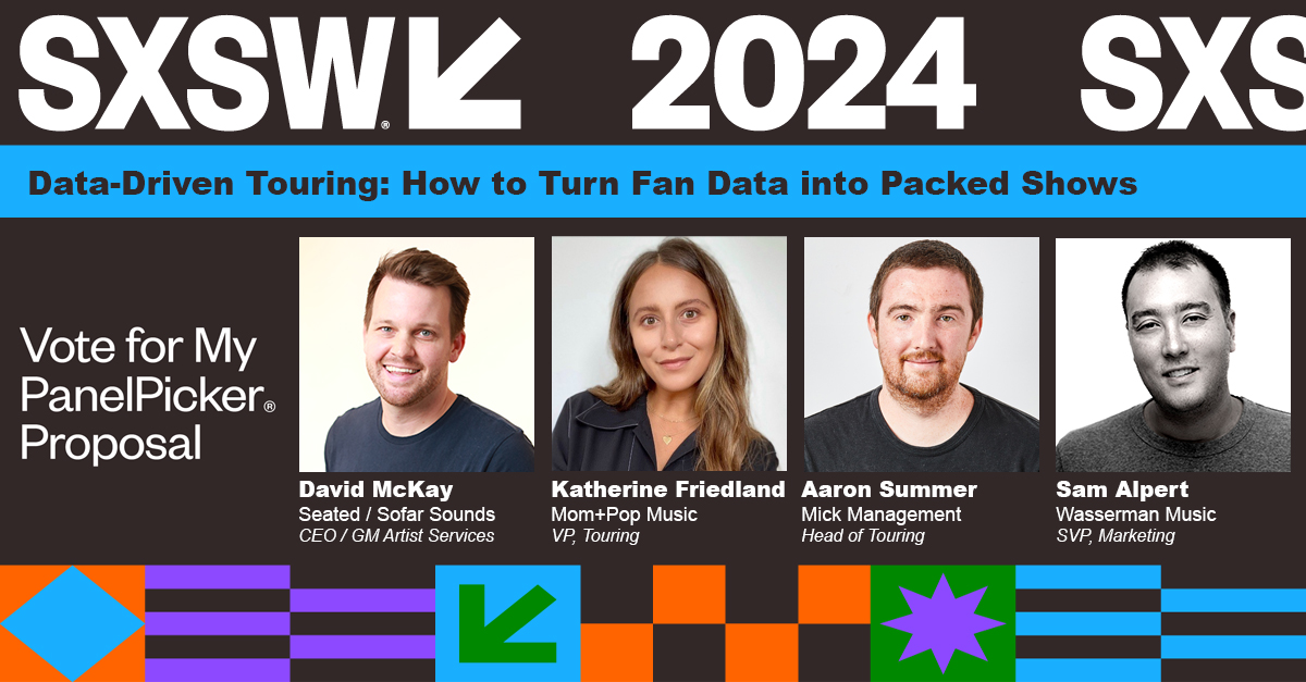 I'm looking forward to taking the stage at next year's <a href="/sxsw/">SXSW</a> with some true experts in the live touring industry. Our panel is up for voting now: shar.es/afNyVz
