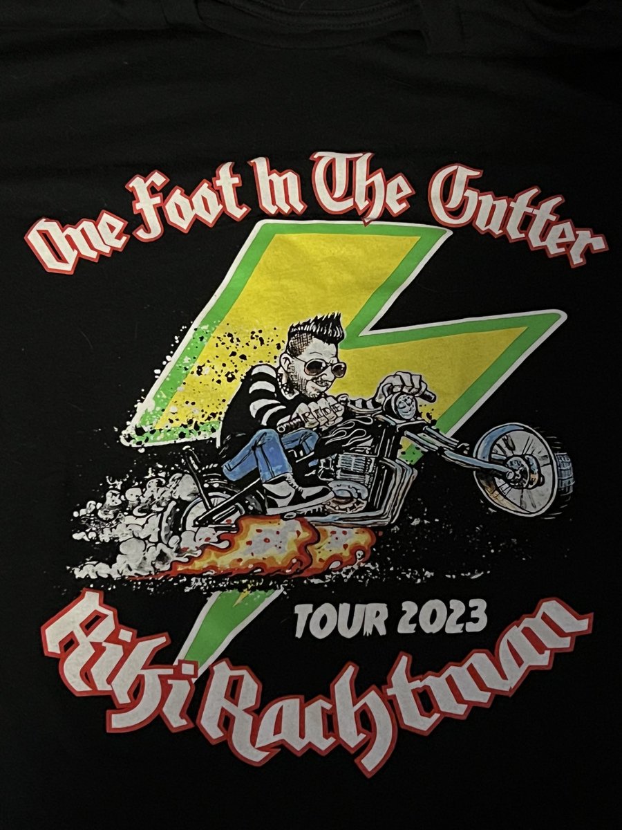 New rock tee time, #290. This time it’s ⁦@RikiRachtman⁩ Hugely enjoyed seeing his OFITG show last week in Dallas. It was a very cool experience. This is also a great looking tee shirt. Happy to add this one to the tee collective.