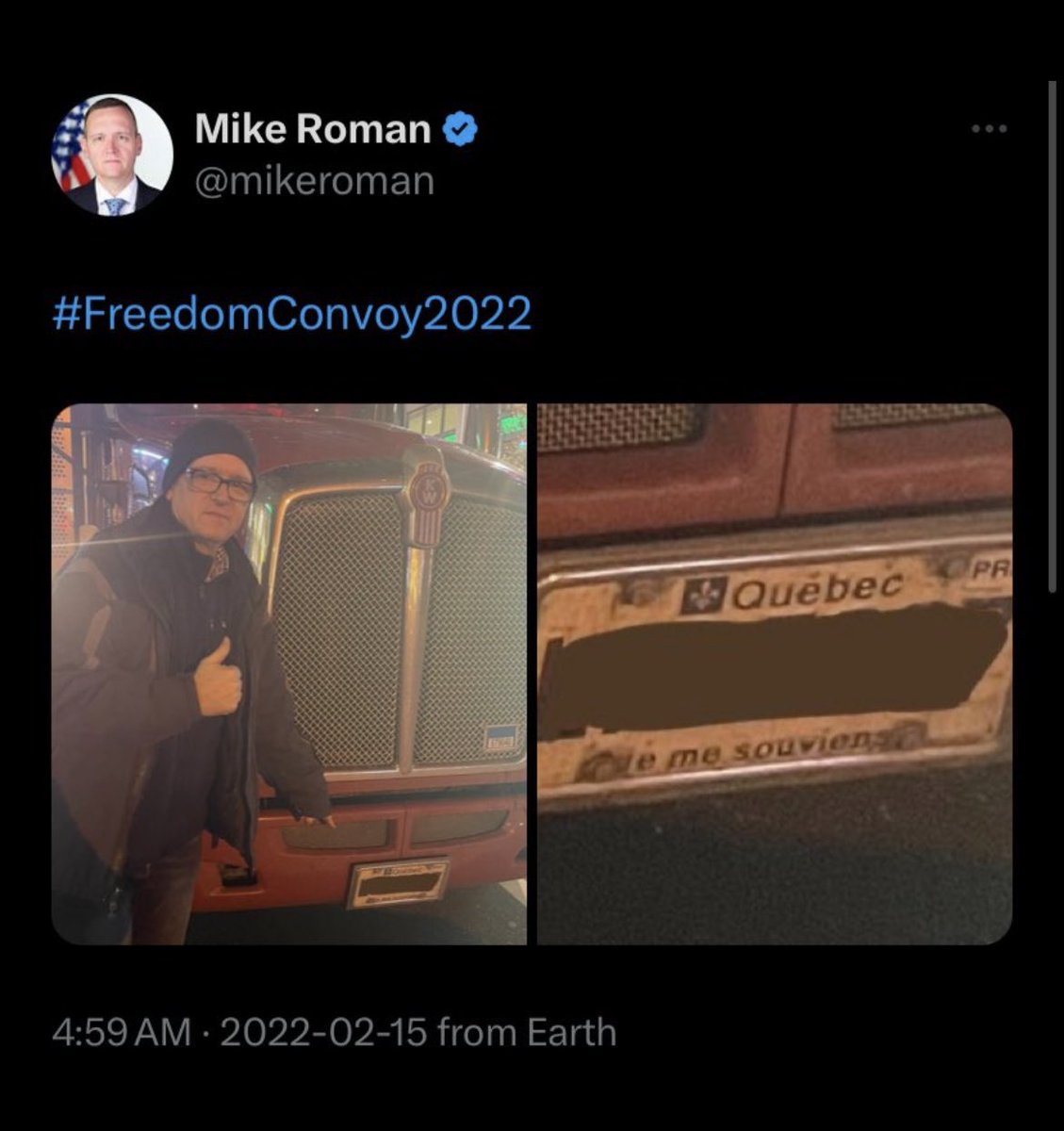 sunnshiiny's tweet photo. Well isn’t this interesting? 

Mike Roman is a fan of the #FreedomConvoy. 

Wasn’t the convoy also an attempted coup demanding that the GG close parliament &amp; hand over governance to the authors of the MOU.

Yes, it was. https://t.co/B3S69tm1hC