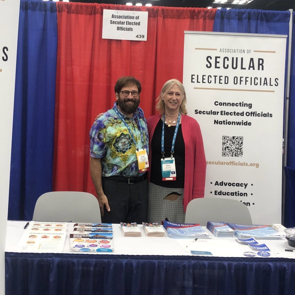 SecularElected's tweet photo. A sneak peek into what was the first Religious Equality Happy Hour, hosted with #Iliff and our table at #NCSL2023. Stay tuned, more pictures to come! #ASEO https://t.co/YbZw0ZgKda
