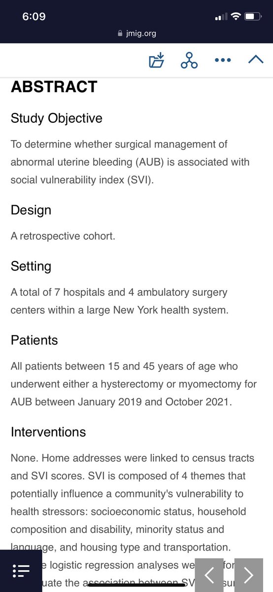 Check out #jmigjc tomorrow and Thursday as we discuss the recent <a href="/AAGLJMIG/">JMIG</a> article, “Social Vulnerability Index and Surgical Management of Abnormal Uterine Bleeding in Reproductive-age Women”  I’ll be your host this month! ✨#journalclub #migstwitter #gyntwitter