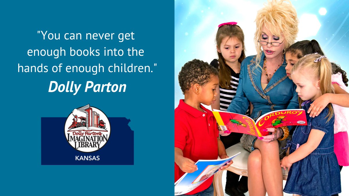 Did you hear? The magic of @DollyParton’s Imagination Library is open to any Kansas child from birth to their 5th birthday! Learn more & enroll a child here: kschildrenscabinet.org/imaginationlib…