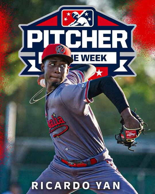 Congratulations to the Cal League Pitcher of the week, Ricardo Yan! He threw a career-high 7 innings allowing just 1 run off 1 hit and 2 walks. He also struck out 9.

Yan and Jack Hurley have been promoted to Hillsboro today! Good luck, boys!